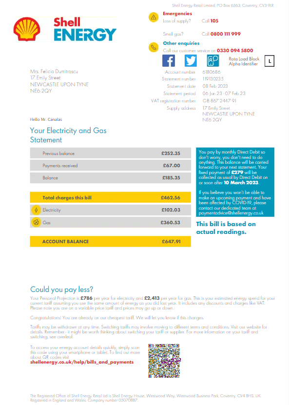  Minol USA business utility bill 